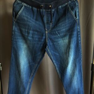 Denim joggers